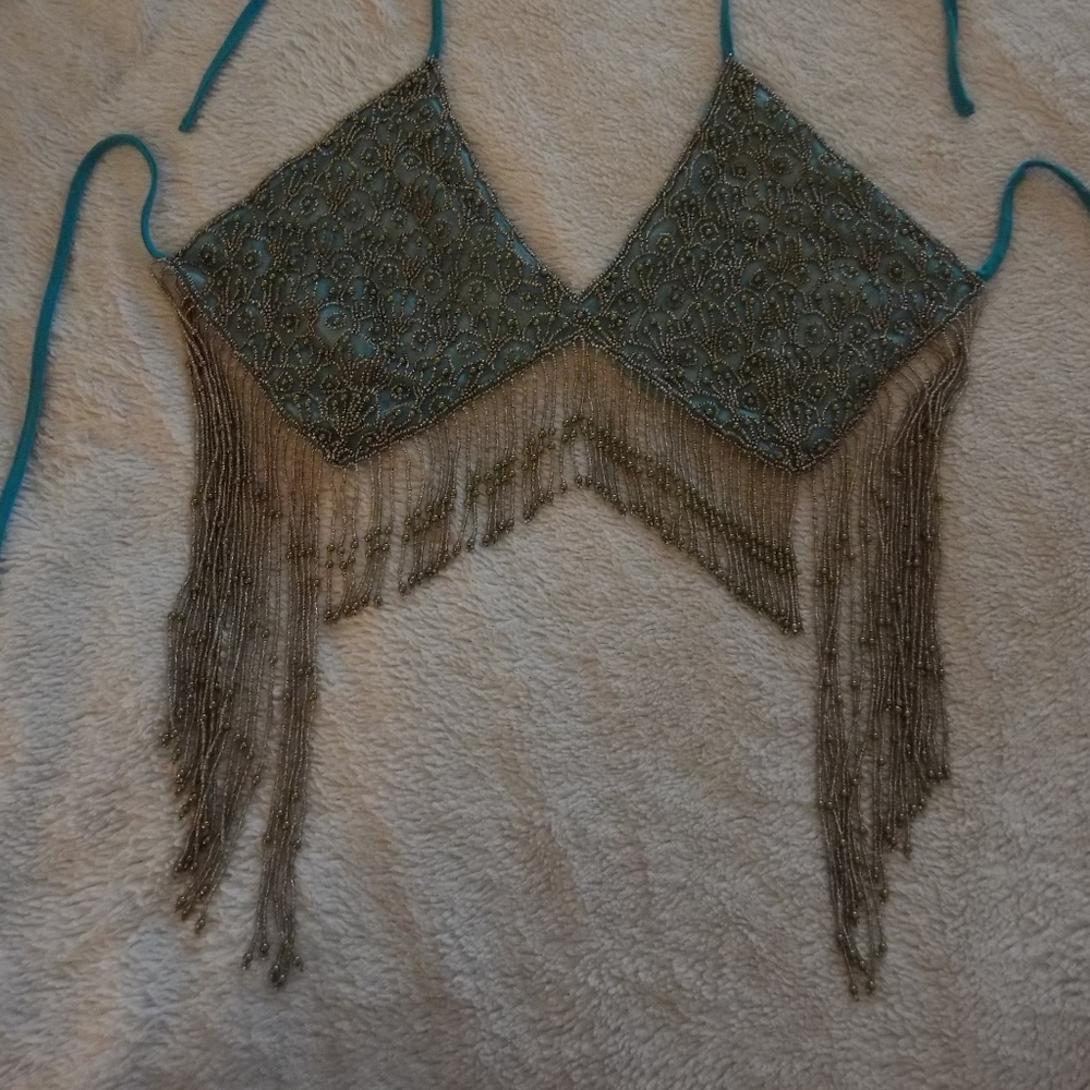 Beaded bikini top